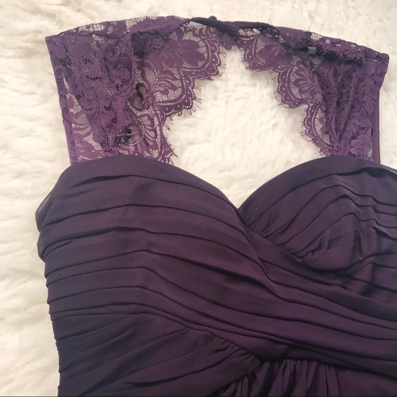 Scarlett size 10 purple lace shoulder midi dress - Picture 5 of 5